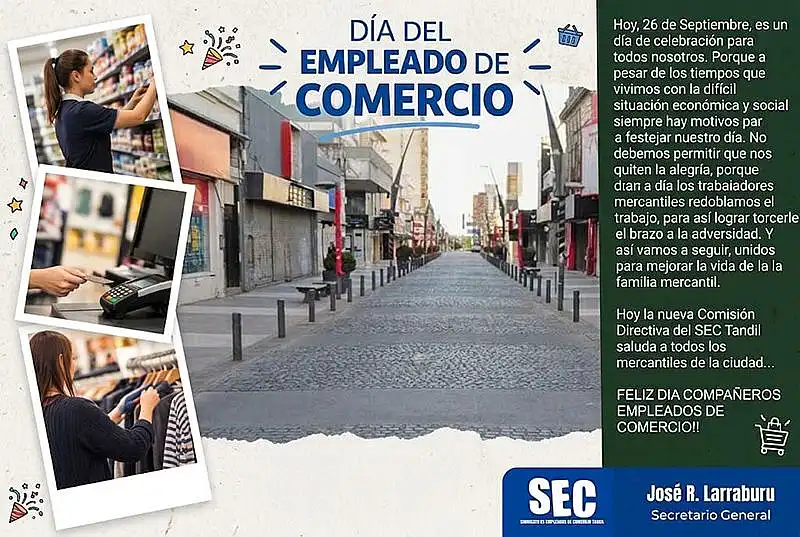 dos Día del Empleado de Comercio: mensaje gremial, festejo en El Pucará y feriado ...